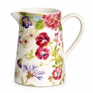 Gien France Millefleurs Floral Pitcher 6.75” Tall Isabelle de Borchgrave